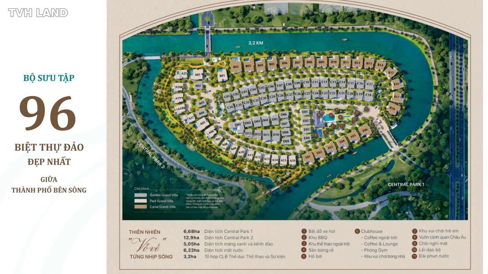 Mặt bằng 96 biệt thự compound Park Village Waterpoint