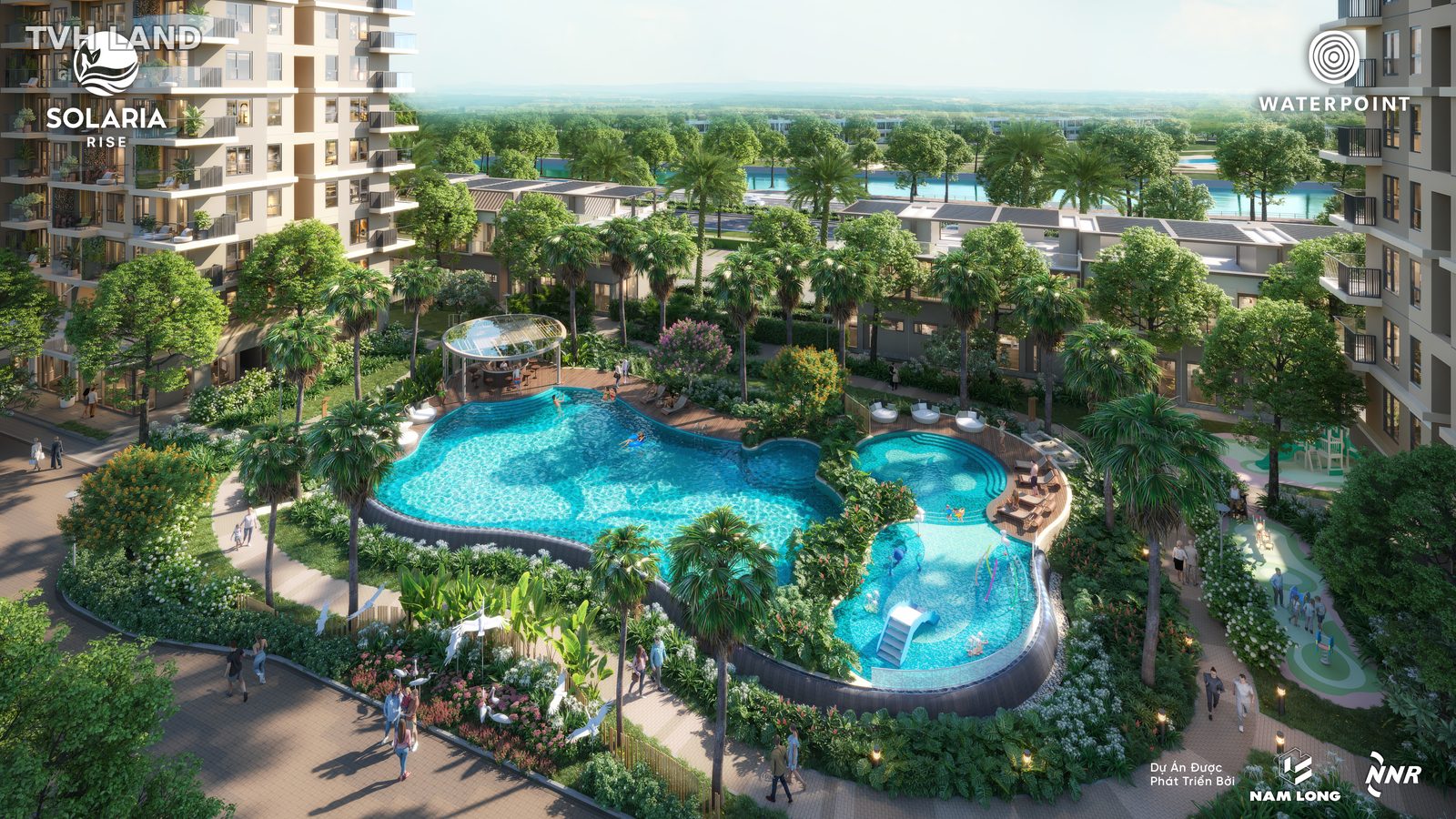 Tổ hợp hồ bơi resort tại căn hộ Solaria Rise Waterpoint