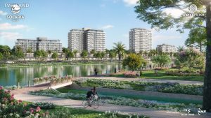 Phối cảnh toàn cảnh các tháp căn hộ Solaria Rise trong khu đô thị Waterpoint