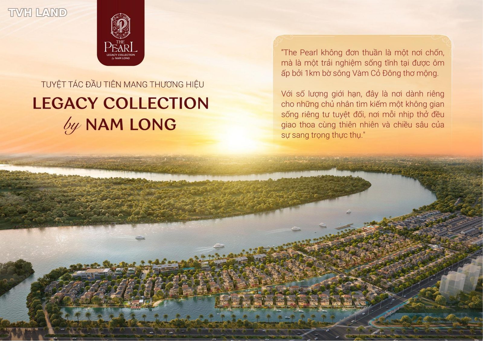 The Pearl Waterpoint bên sông Vàm Cỏ Đông — tuyệt tác đầu tiên của Legacy Collection by Nam Long